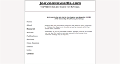 Desktop Screenshot of jonvonkowallis.com