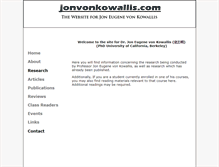 Tablet Screenshot of jonvonkowallis.com